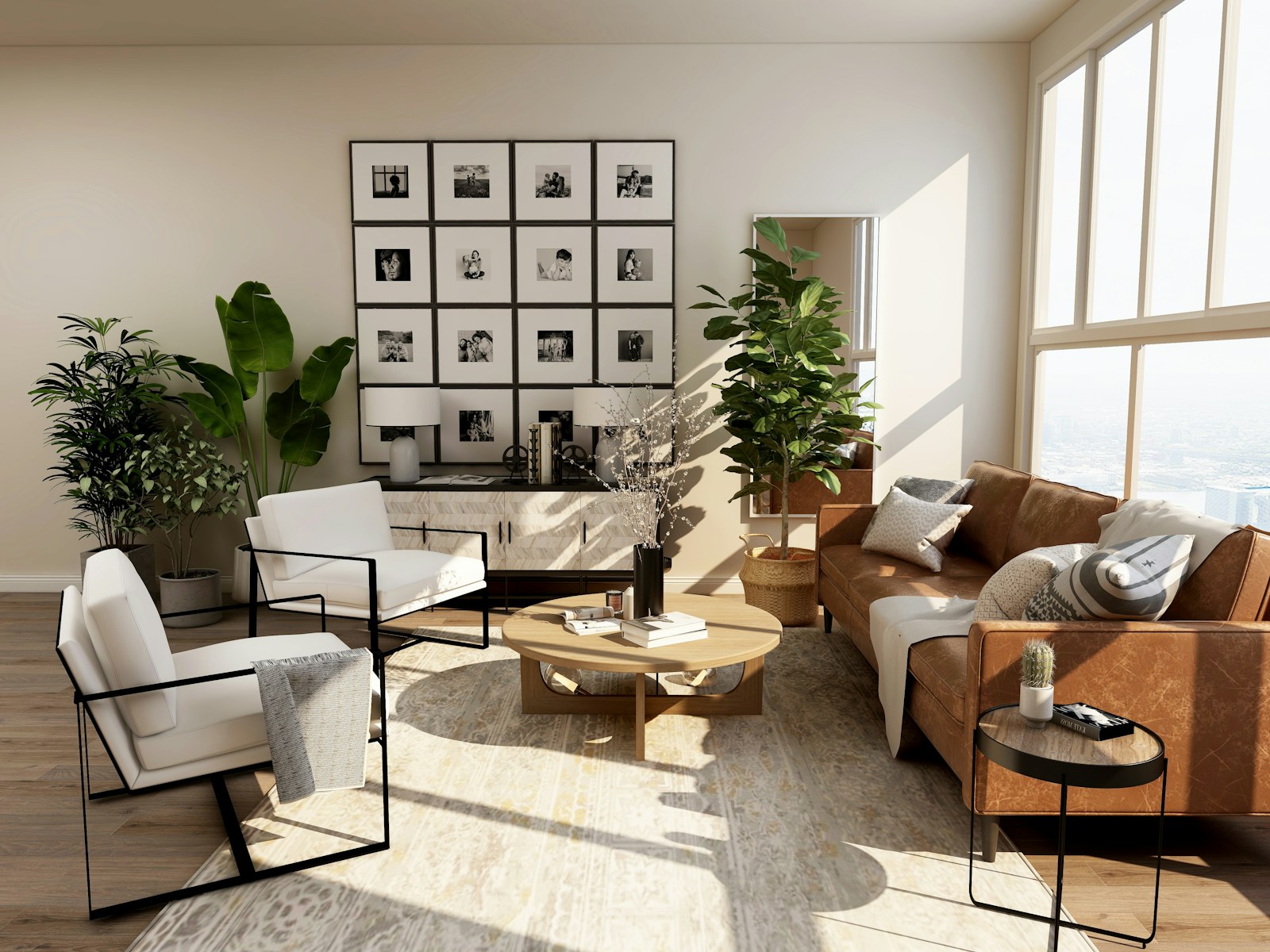 Inspiration : un salon lumineux aux tons naturels